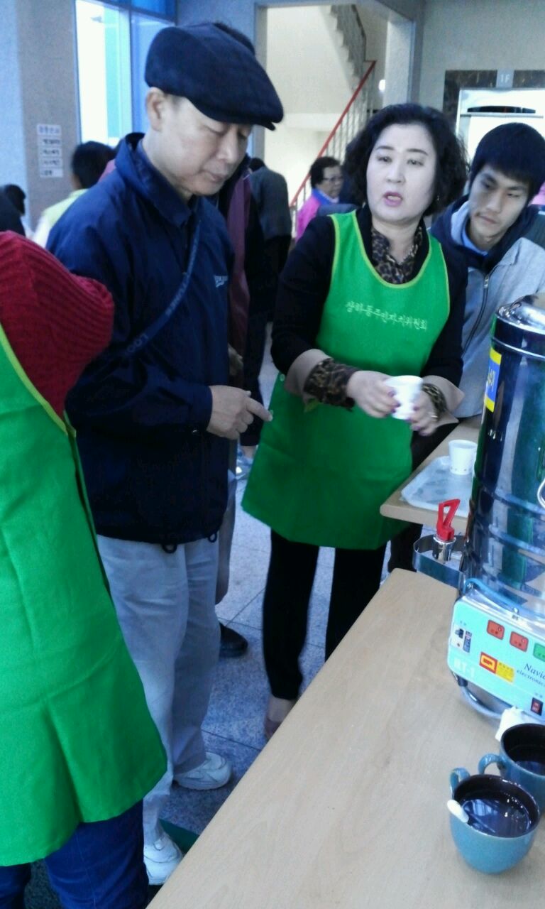 독감예방접종 봉사활동 사진