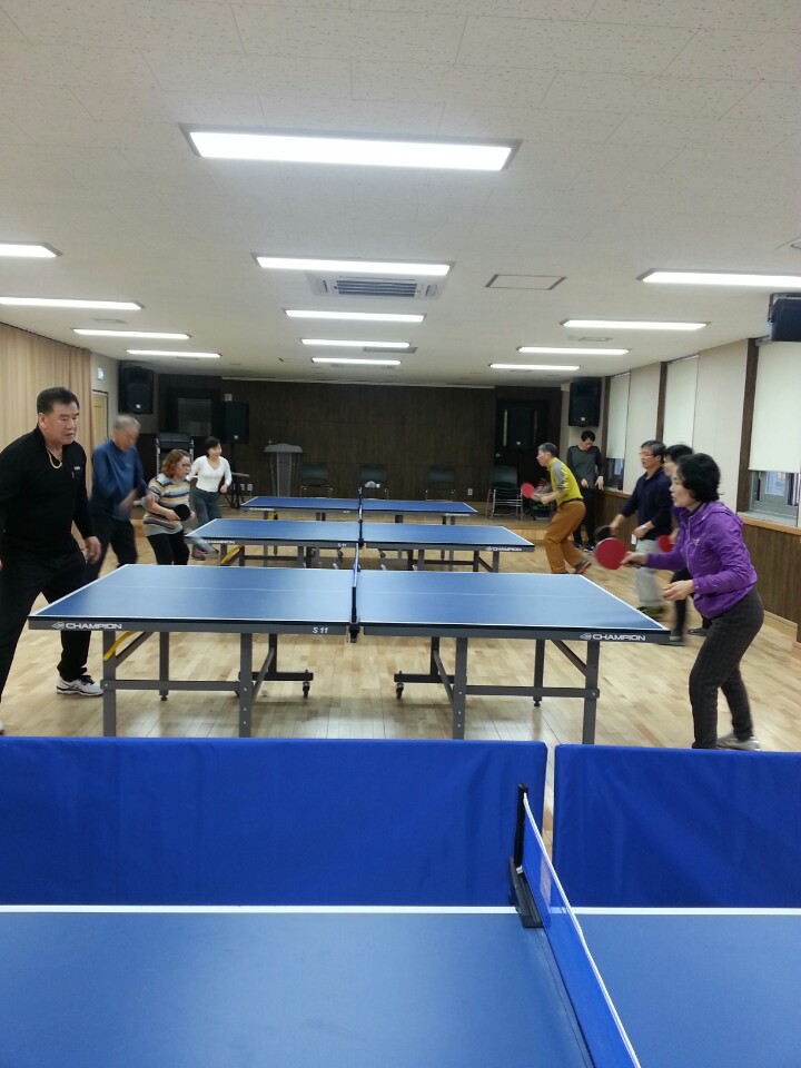 탁구반 수업장면 사진