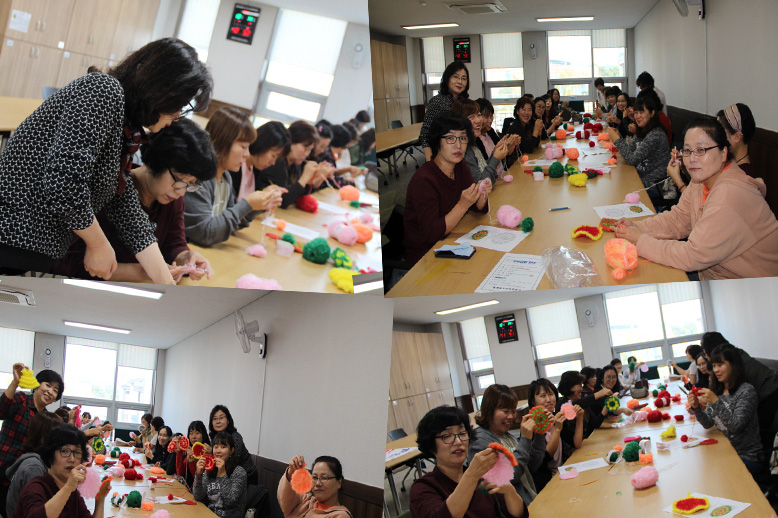 특강(코바늘 수세미 뜨기) 사진